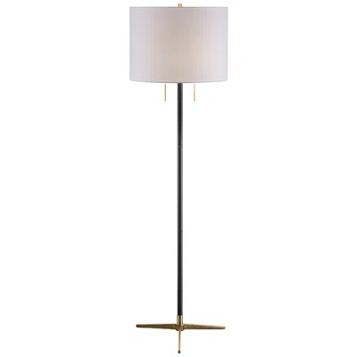Crestview Collection Veda 62" High Modern Gunmetal Finish Floor Lamp