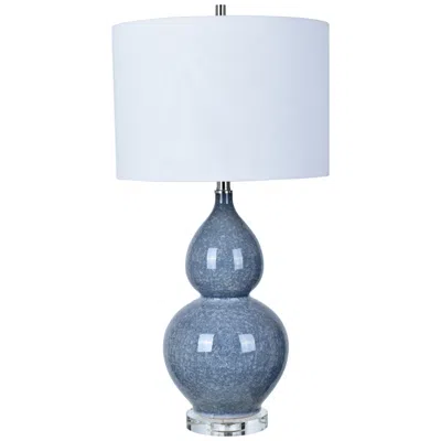 Crestview Collection Vincent Blue Ceramic Table Lamp