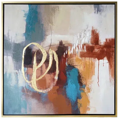 Crestview Collection Vivid 2 39 1/2" Square Canvas Wall Art In Multi