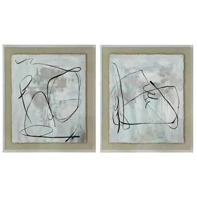Crestview Collection Waldorf 3 28" High 2-piece Acrylic Wall Art Set