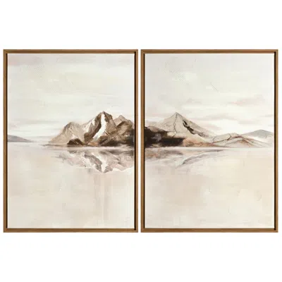 Crestview Collection Wharton Framed Canvas Painting Set Of 2 In Multi