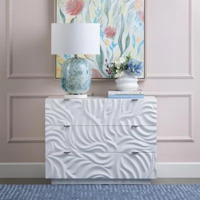 Crestview Collection White  3 Drawer Accent Chest