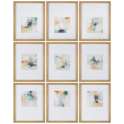 Crestview Collection Windsor Framed Painted Art Set Of 9