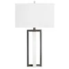 Crestview Collection Wylie White Rectangular Table Lamp