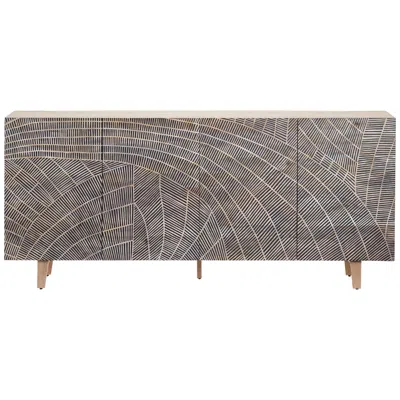 Crestview Collection Zambia Wooden Four-door Sideboard In Brown