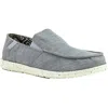 Crevo Randy Mens Canvas Slip On Loafers In Gray