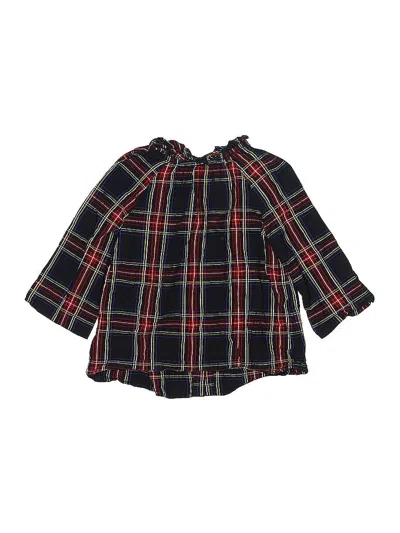 Pre-owned Crewcuts Kids' 3/4 Sleeve Blouse In Black