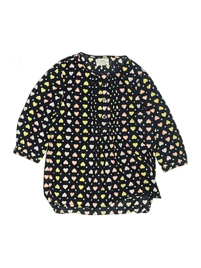 Pre-owned Crewcuts Kids' 3/4 Sleeve Blouse In Black