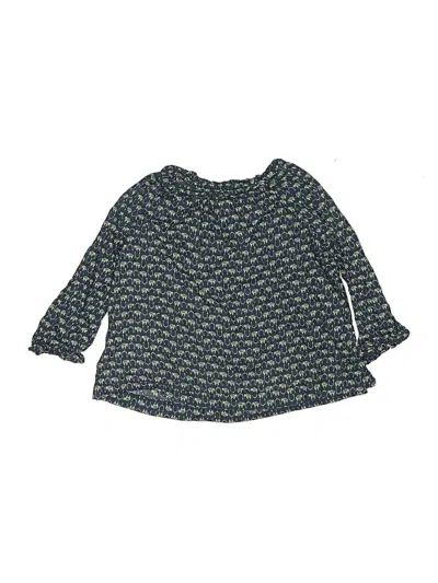 Pre-owned Crewcuts Kids' 3/4 Sleeve Blouse In Green