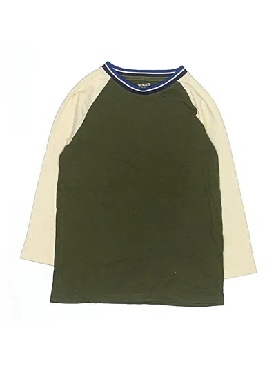 Pre-owned Crewcuts Kids' 3/4 Sleeve Top Green Tops