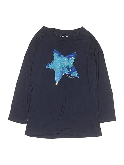 Pre-owned Crewcuts Kids' 3/4 Sleeve T-shirt In Blue