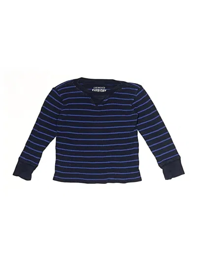 Pre-owned Crewcuts Kids' 3/4 Sleeve T-shirt In Blue