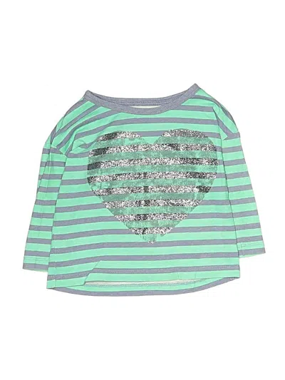 Pre-owned Crewcuts Kids' 3/4 Sleeve T-shirt In Green