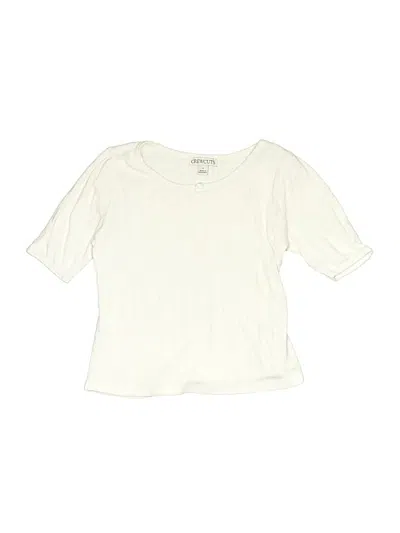 Pre-owned Crewcuts Kids' 3/4 Sleeve T-shirt In Ivory