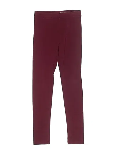 Pre-owned Crewcuts Kids' Active Pants In Burgundy