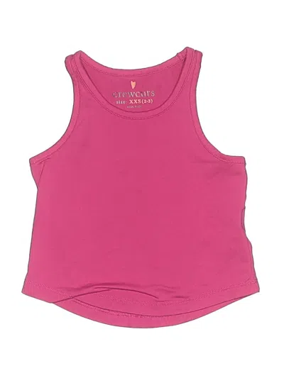 Pre-owned Crewcuts Kids' Active Tank Top In Pink