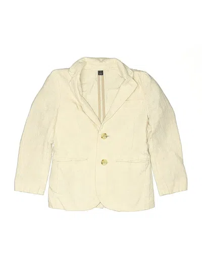 Pre-owned Crewcuts Kids' Blazer Jacket In White