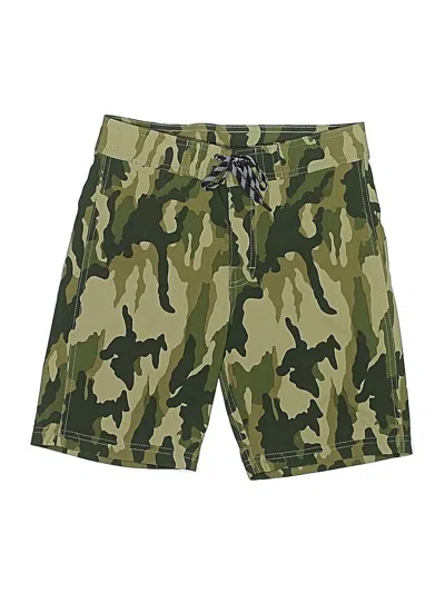 Pre-owned Crewcuts Kids' Board Shorts In Green