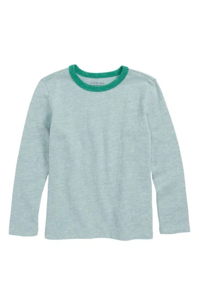 Crewcuts By J.crew Kids' Long Sleeve Ringer T-shirt In Seawater