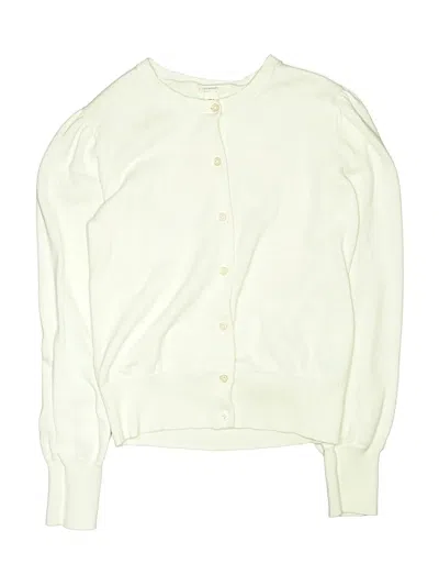 Pre-owned Crewcuts Kids' Cardigan Sweater In Ivory