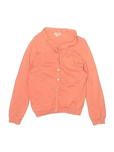 Pre-owned Crewcuts Kids' Cardigan Sweater In Orange
