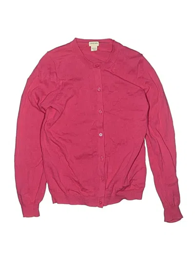 Pre-owned Crewcuts Kids' Cardigan Sweater In Pink