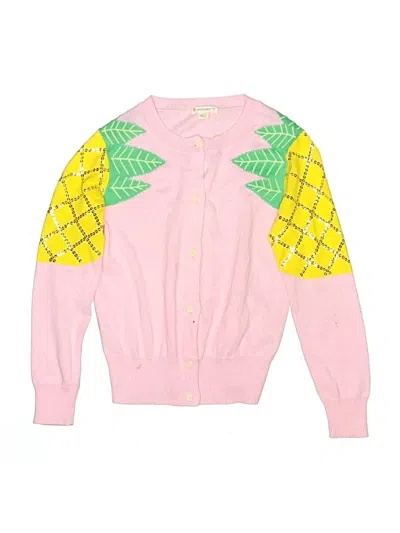 Pre-owned Crewcuts Kids' Cardigan Sweater In Pink
