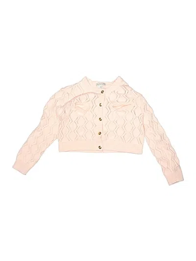 Pre-owned Crewcuts Kids' Cardigan Sweater In Pink