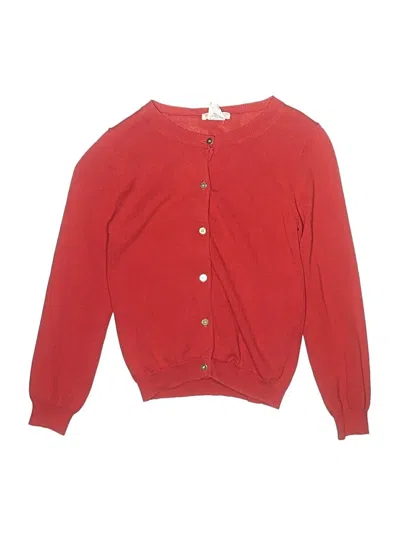 Pre-owned Crewcuts Kids' Cardigan Sweater In Red