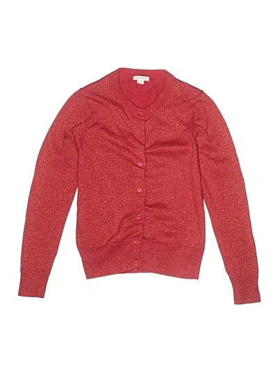 Pre-owned Crewcuts Kids' Cardigan Sweater In Red