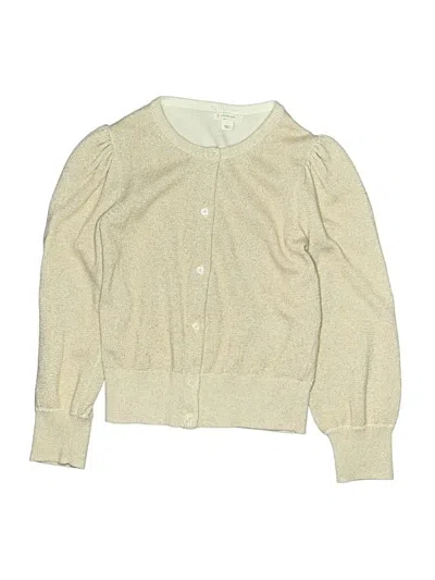 Pre-owned Crewcuts Kids' Cardigan Sweater In Tan