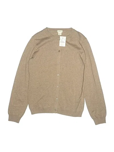 Crewcuts Kids' Cardigan Sweater In Brown