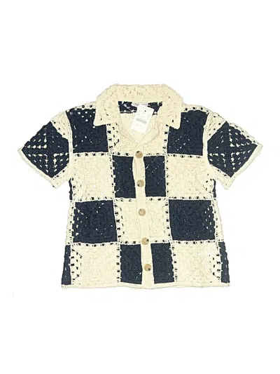 Pre-owned Crewcuts Kids' Cardigan Sweater In White