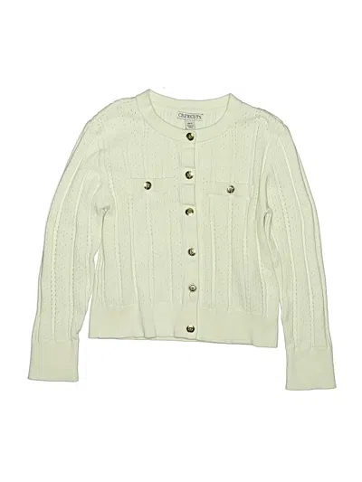 Pre-owned Crewcuts Kids' Cardigan Sweater In White