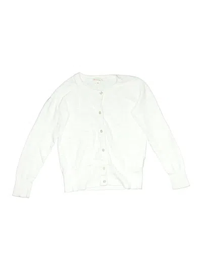 Pre-owned Crewcuts Kids' Cardigan Sweater In White