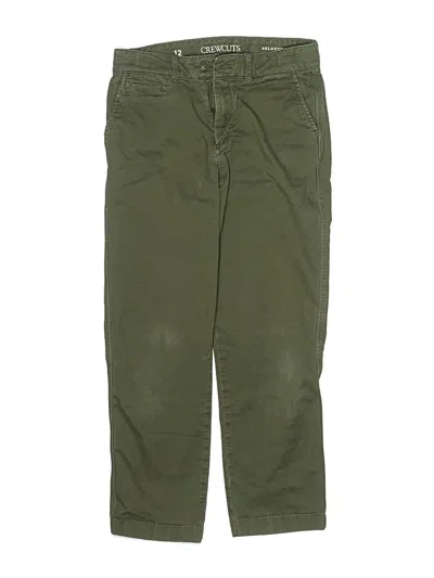 Pre-owned Crewcuts Kids' Cargo Pants In Green