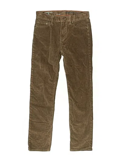 Pre-owned Crewcuts Kids' Casual Pants In Brown