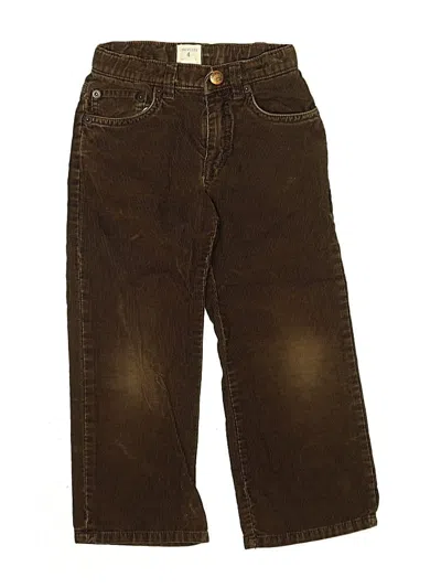 Pre-owned Crewcuts Kids' Casual Pants In Brown