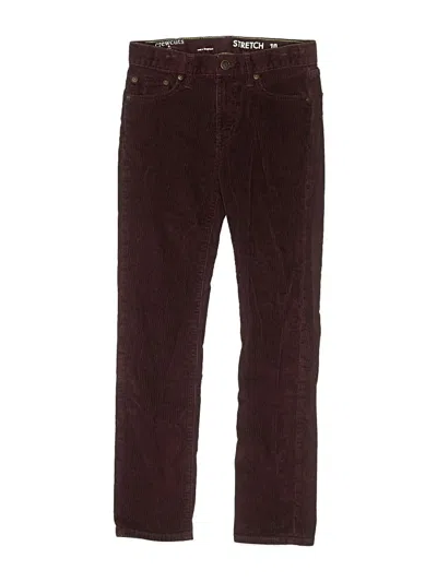 Pre-owned Crewcuts Kids' Casual Pants In Burgundy