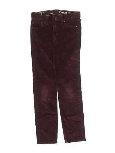 Pre-owned Crewcuts Kids' Casual Pants In Burgundy