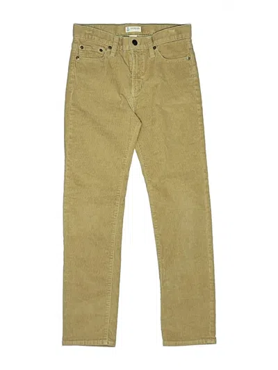 Pre-owned Crewcuts Kids' Casual Pants In Gold