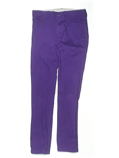 Pre-owned Crewcuts Kids' Casual Pants In Purple
