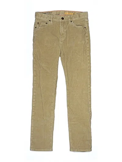 Pre-owned Crewcuts Kids' Casual Pants In Tan