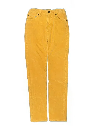 Pre-owned Crewcuts Kids' Casual Pants In Yellow