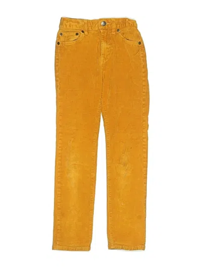 Pre-owned Crewcuts Kids' Casual Pants In Yellow
