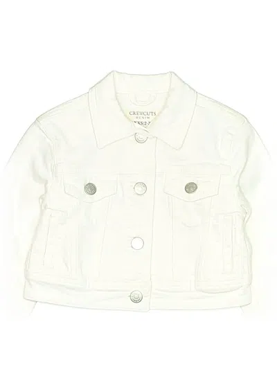 Pre-owned Crewcuts Kids' Denim Jacket In Ivory