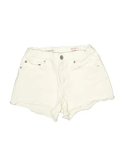 Pre-owned Crewcuts Kids' Denim Shorts In Ivory
