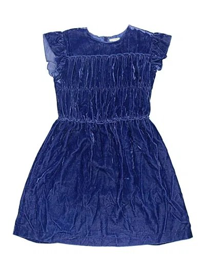 Pre-owned Crewcuts Kids' Dress In Blue