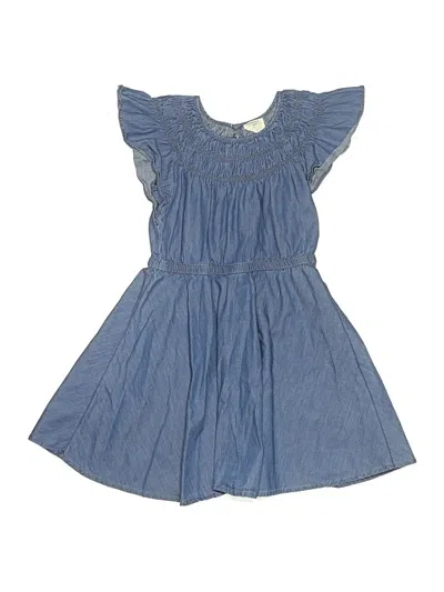 Pre-owned Crewcuts Kids' Dress In Blue