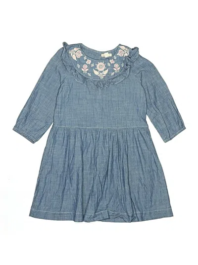 Pre-owned Crewcuts Kids' Dress In Blue